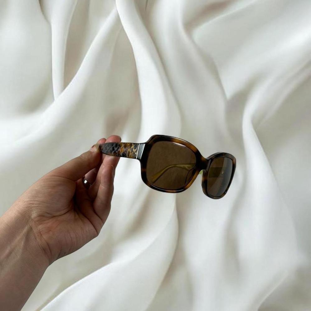 Coach Emma monogram signature tortoise brown sunglasses y2k mcbling fairy boho
